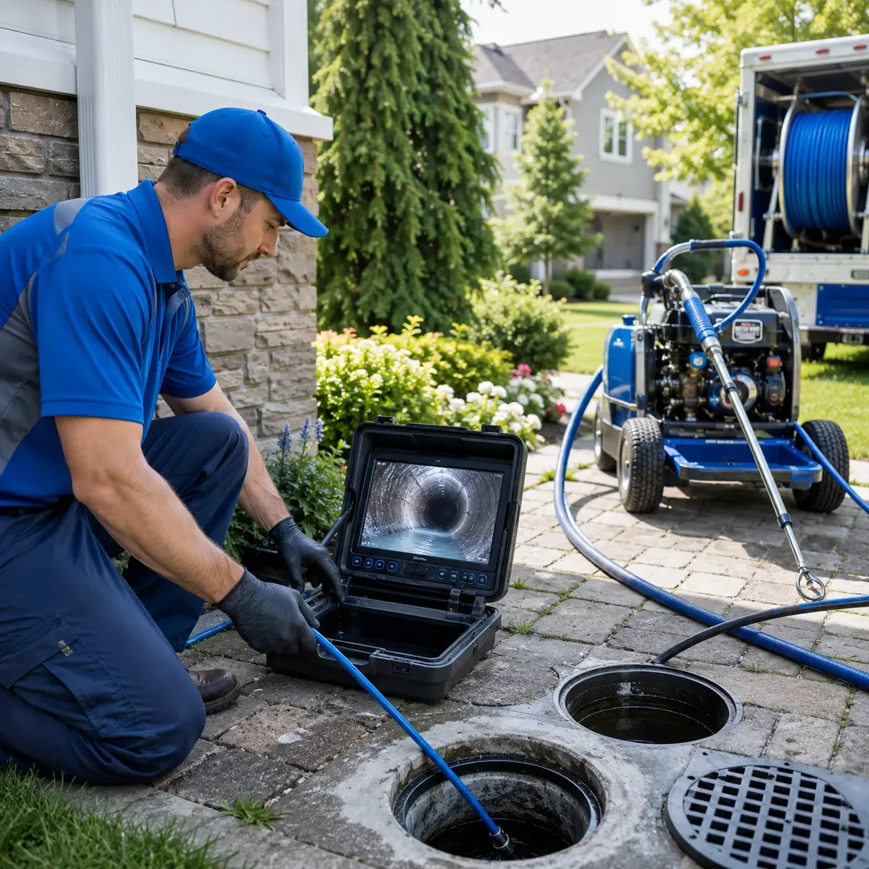 Outdoor drain cleaning professionals serving Nederland, TX